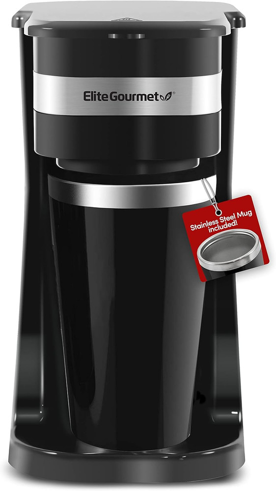 EHC114 Personal Single-Serve Compact Coffee Maker Brewer Includes 14Oz. Thermal