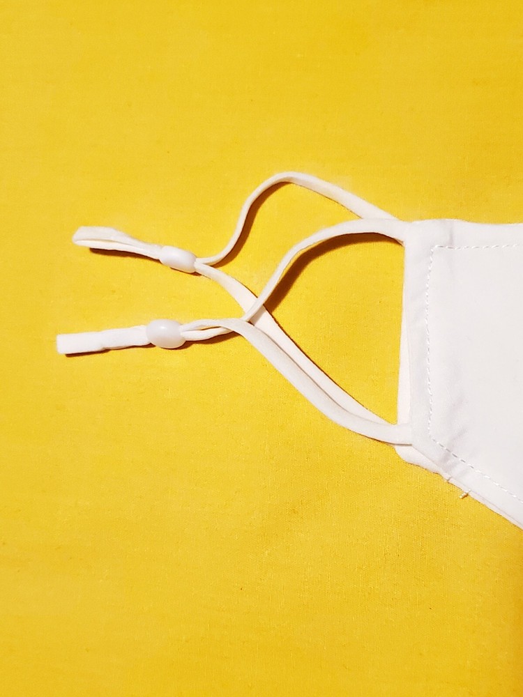Handmade White Adjustable Face Mask