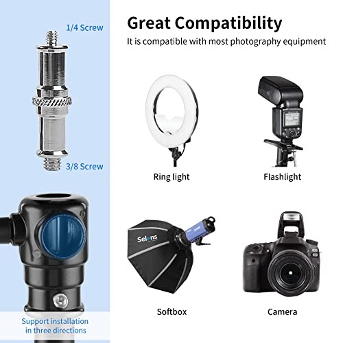 Wall Mount Triangle Boom Arm 39.37inch/100cm, Ring Light Mount Support