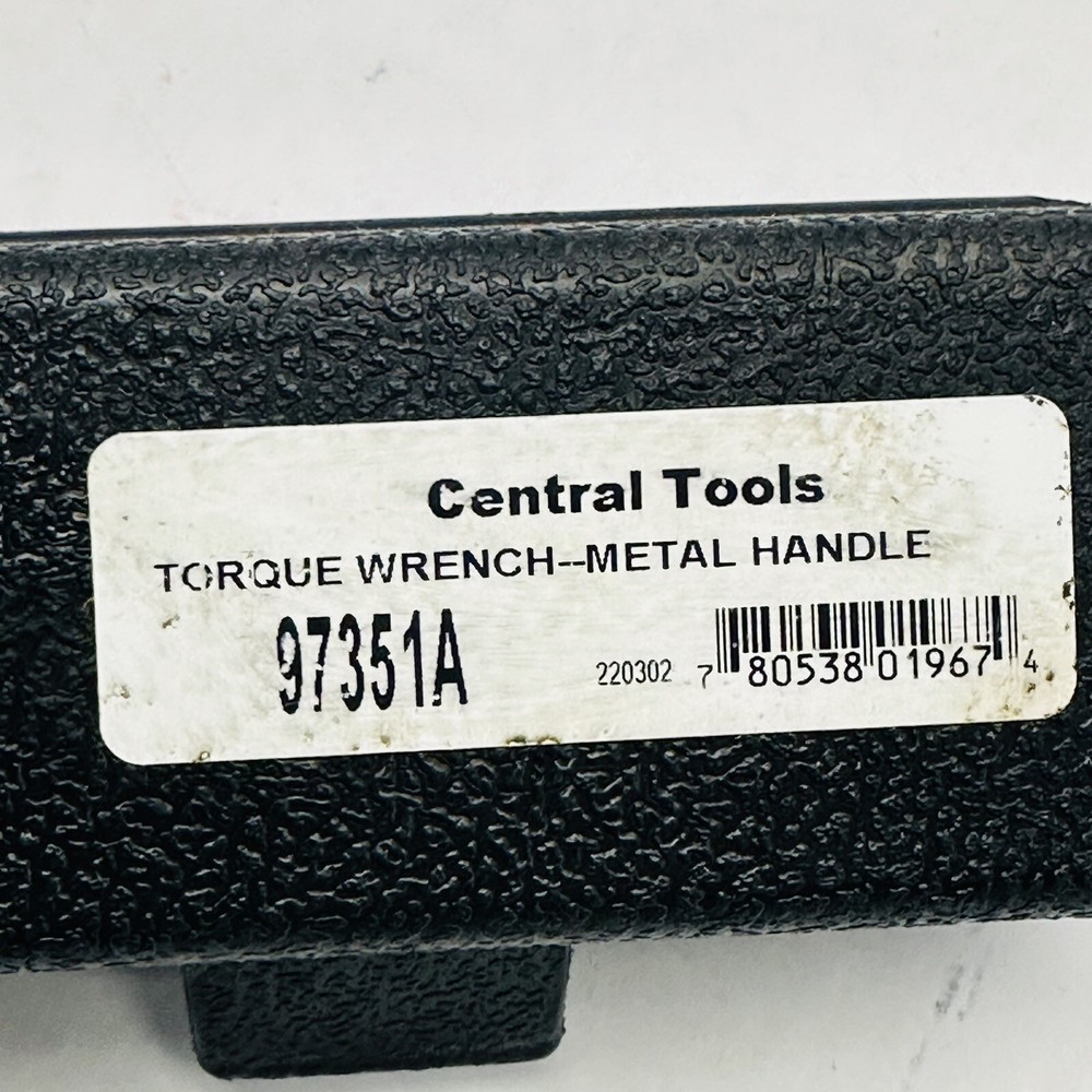 CENTRAL TOOLS 97351A MICROMETER TORQUE WRENCH DRIVE - METAL HANDLE
