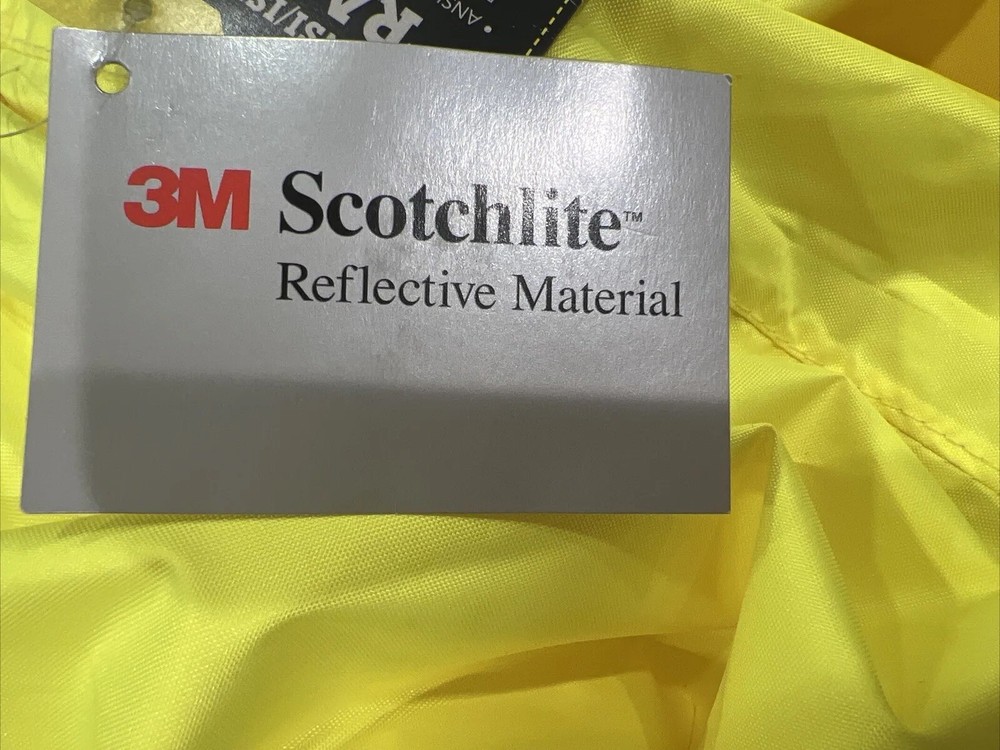 High Visibility Yellow Reflective Rain Pants Size YL, OccuNomix Class E NEW
