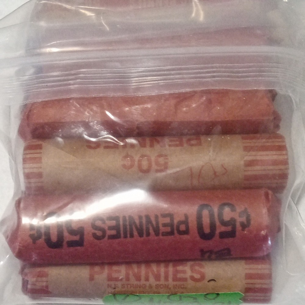 Penny Rolls 10 Wrapped Rolls Circulated Unsearched
