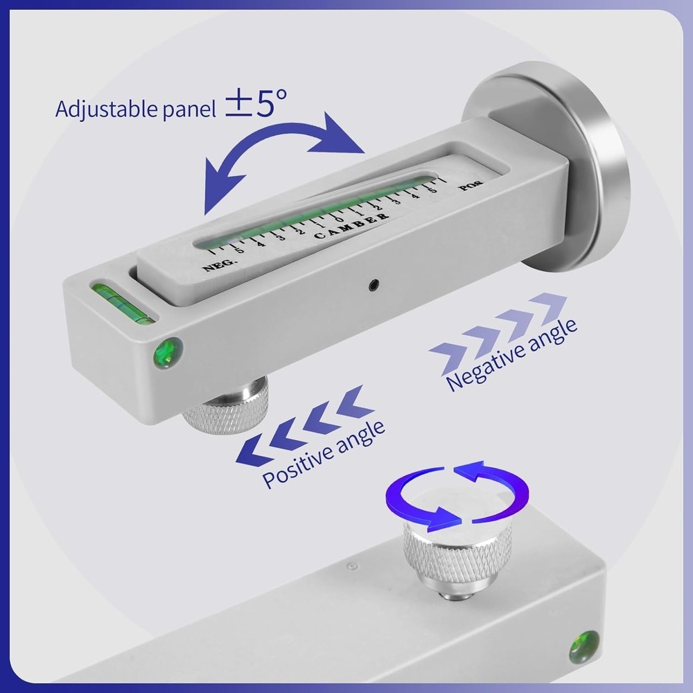 Compact Camber Alignment Tool with Magnetic Base - Essential for Tire Repair