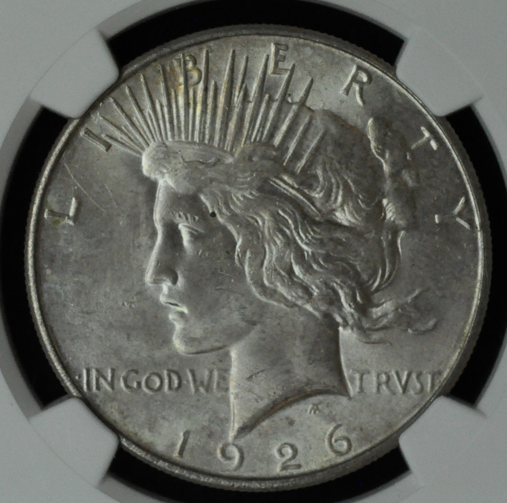 1926 S Silver Peace Dollar - NGC MS64