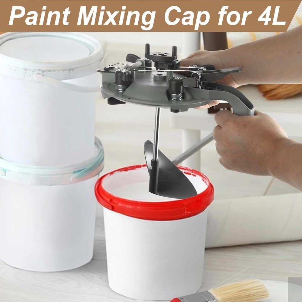2 PCS 4L Mixing Mate Paint Lid Kit with Efficient Pouring Spout & Sealing