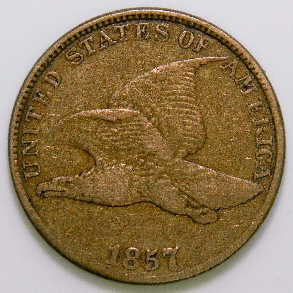 1857 Flying Eagle Cent VF k495