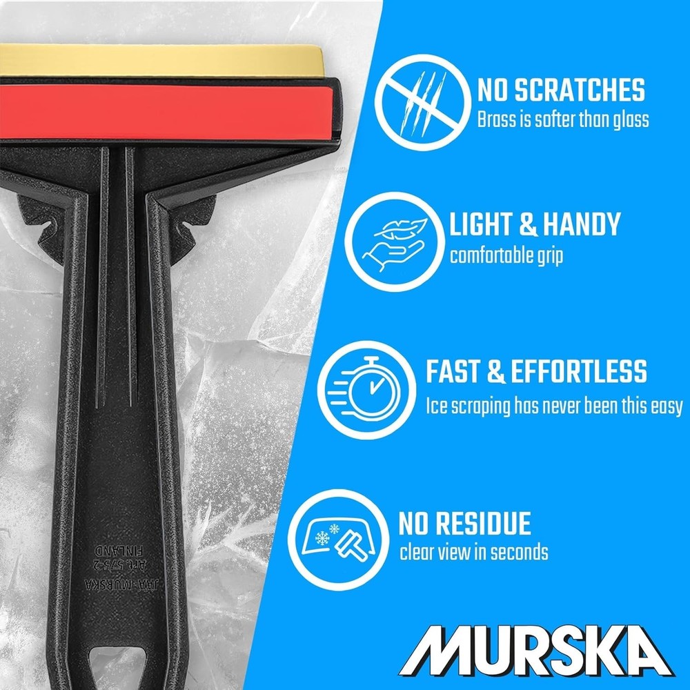 Car Ice Scraper Brass Blade - Fast, Easy & efficient - [ 2 Pack ] Brass Ice S...