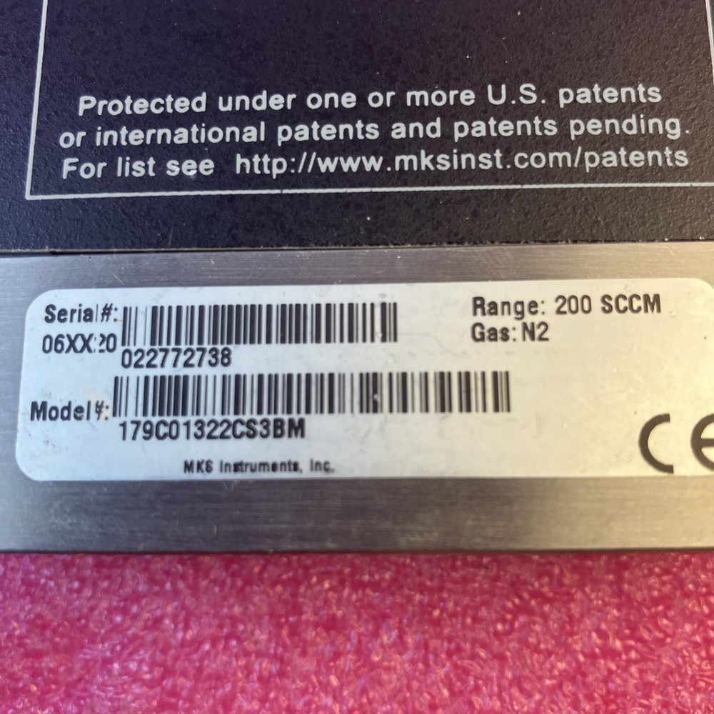 MKS Mass-Flo Meter 179C01322CS3BM Flow Controller N2, 200 SCCM