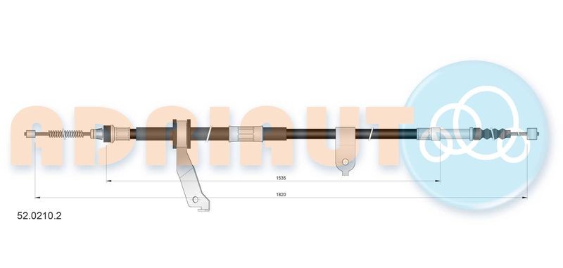 Cable Pull, parking brake ADRIAUTO 52.0210.2