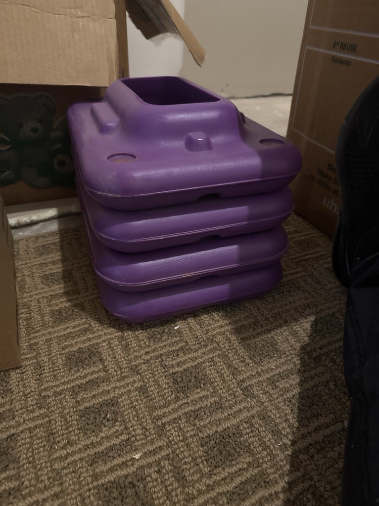 Set of 4 Purple Stackable Plastic Step Risers