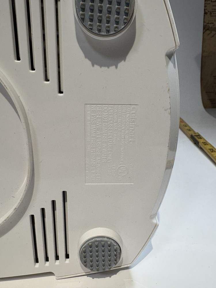 Cuisinart Food Processor Model FP-14 White Tested & Working As Pictured