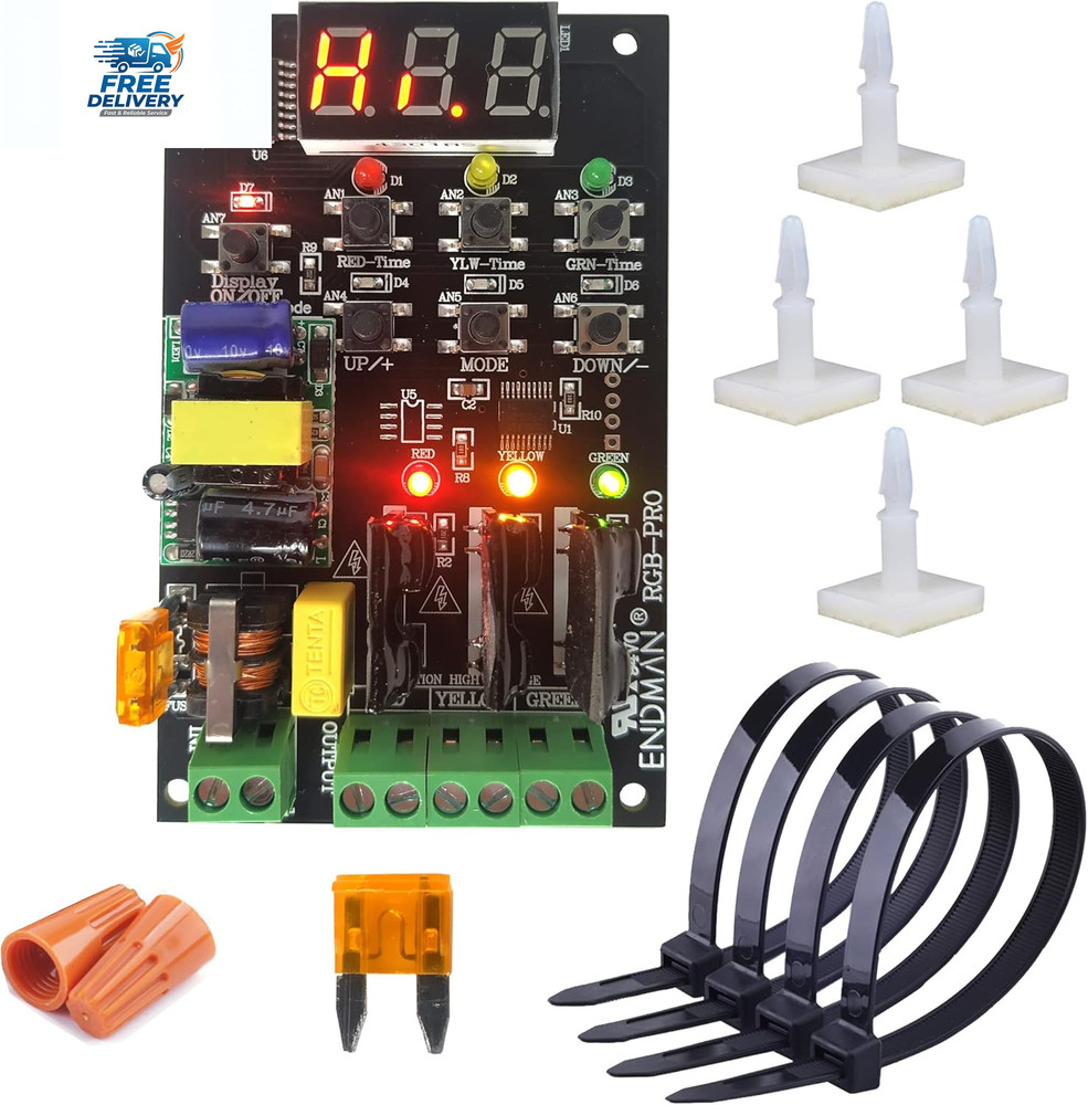 Traffic Light Controller 3 Channel 80-260V LED Sequencer 39 Modes