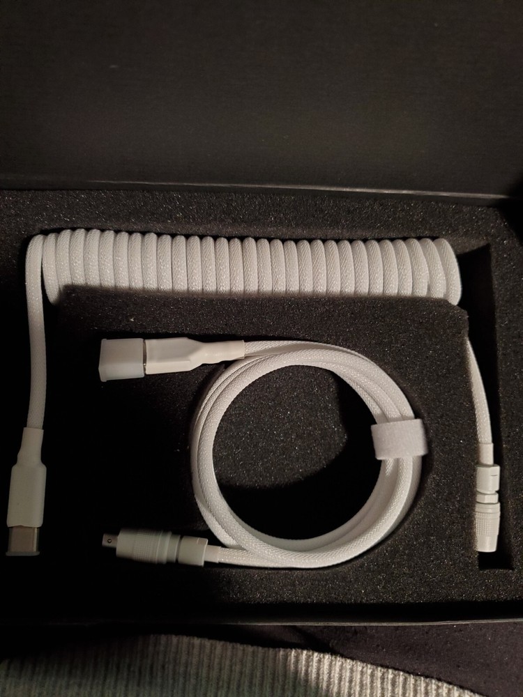 DROP White Coiled YC8 Keyboard Cable - MDX-36961-6