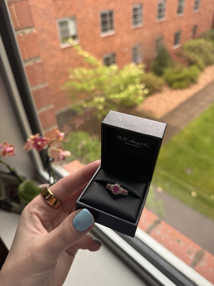 Ruby Diamond 14k Gold Ring Size 7