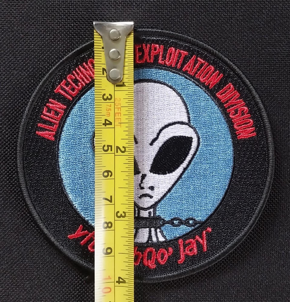 Alien Technology Exploitation Division Black Ops CIA AREA 51 Iron On USAF Patch