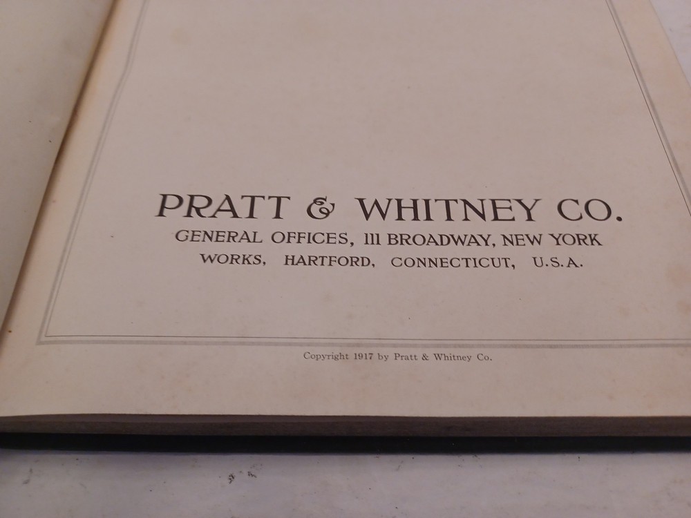 Pratt & Whitney Company Precision Machine Tools Hardback Inventory Catalog c1917