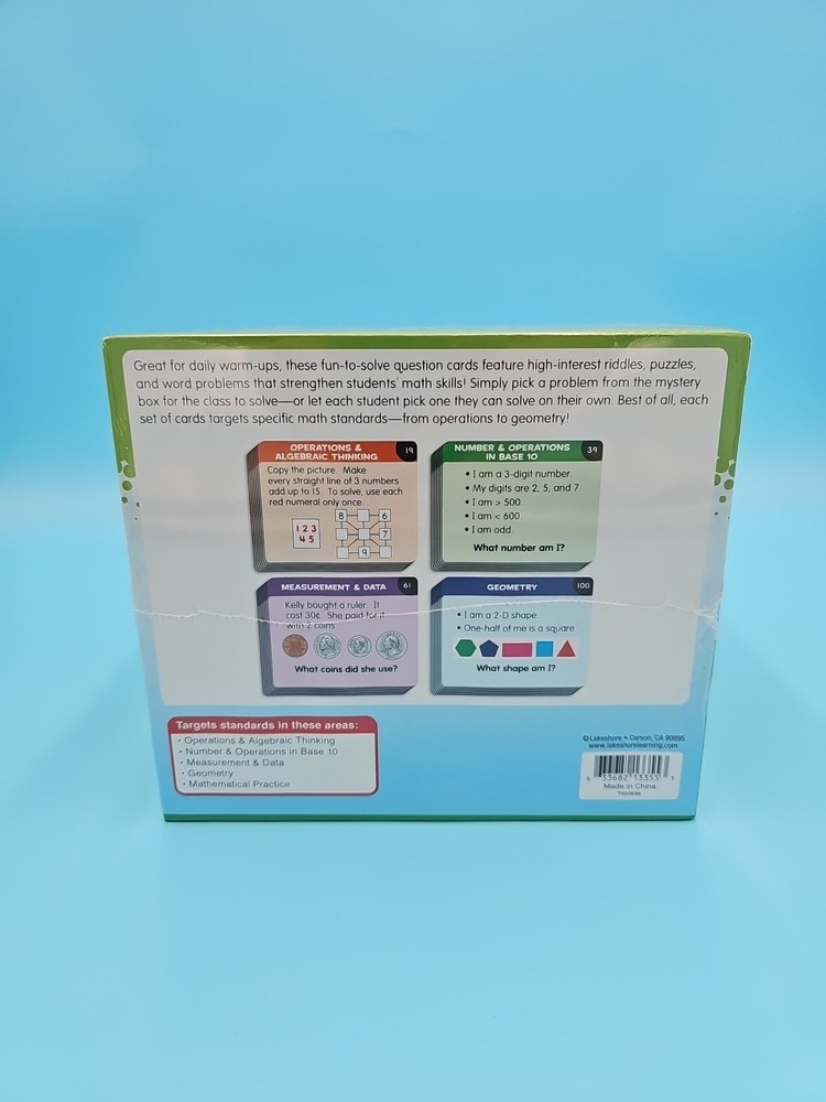 Lakeshore Pick-A-Problem Math Warm-Ups- Grade 2 - PP662 New!