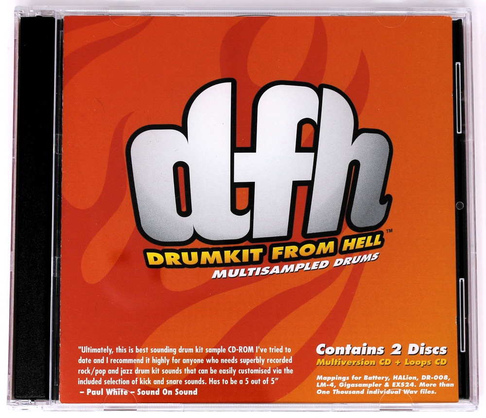 Toontrack Drumkit From Hell EXS24 Gigasampler Halion Sound Library/Sampling 2 CD