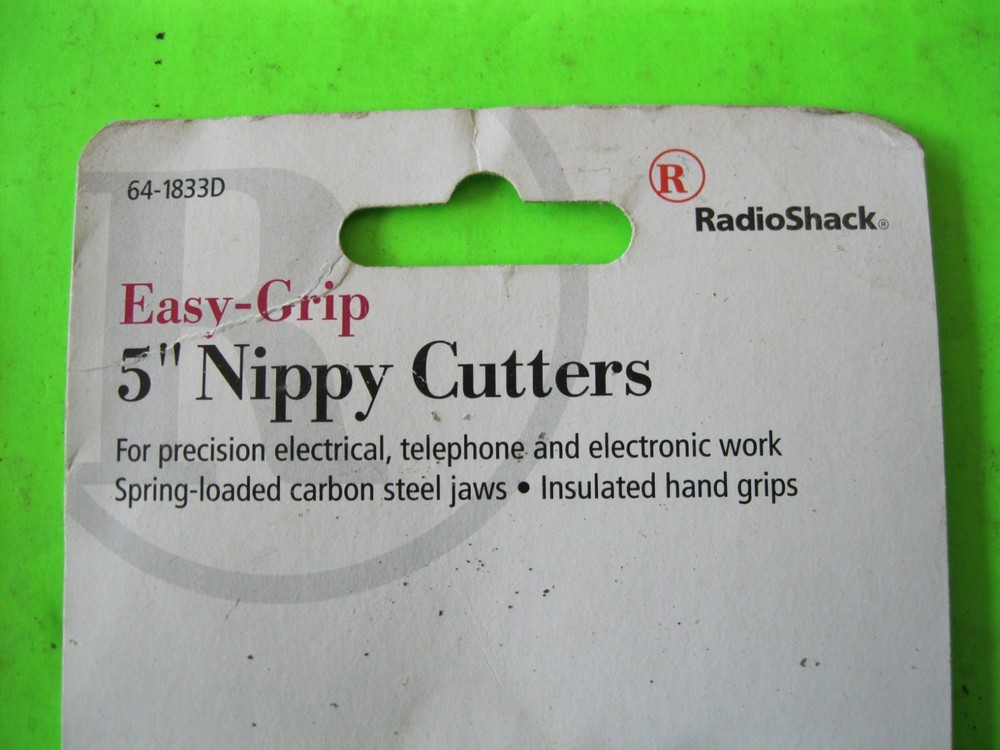 Radio Shack 5" Nippy Cutters Easy Grip