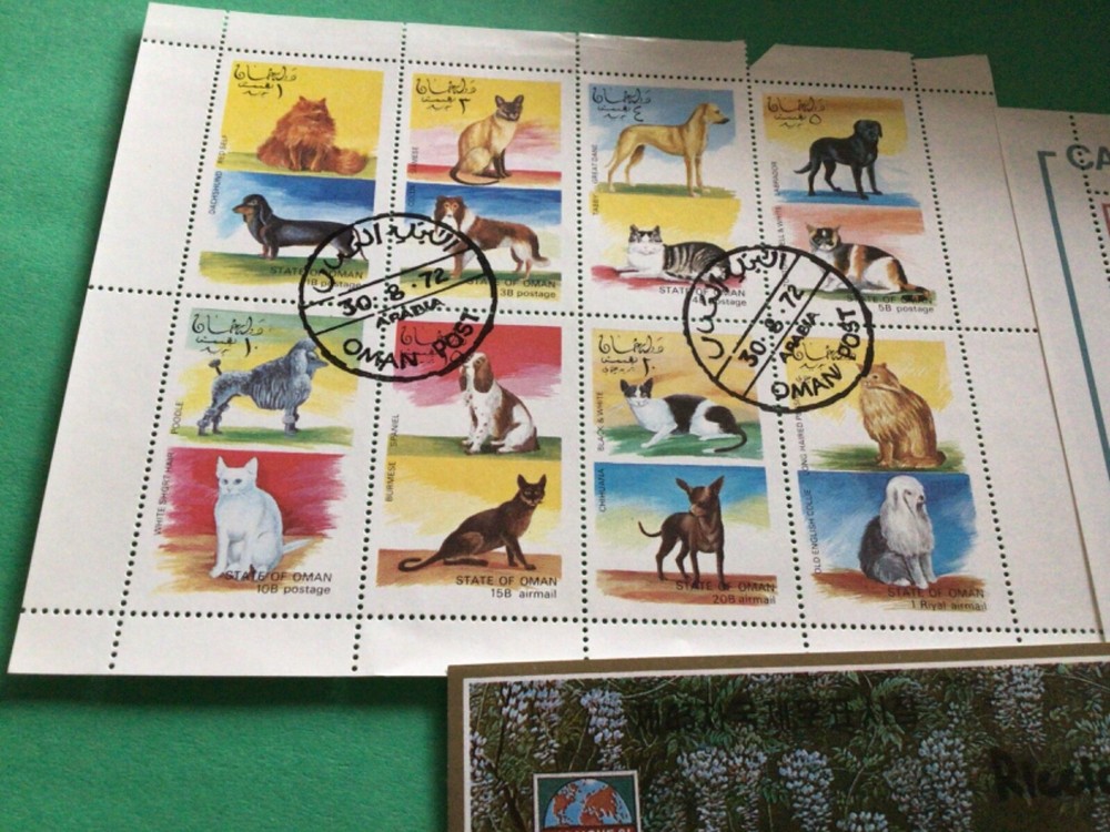Dogs three stamps sheet A20191