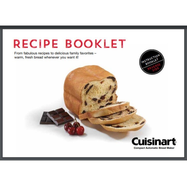 Cuisinart Compact Automatic Bread Maker CBK-110P1 Instruction manual + Recipes