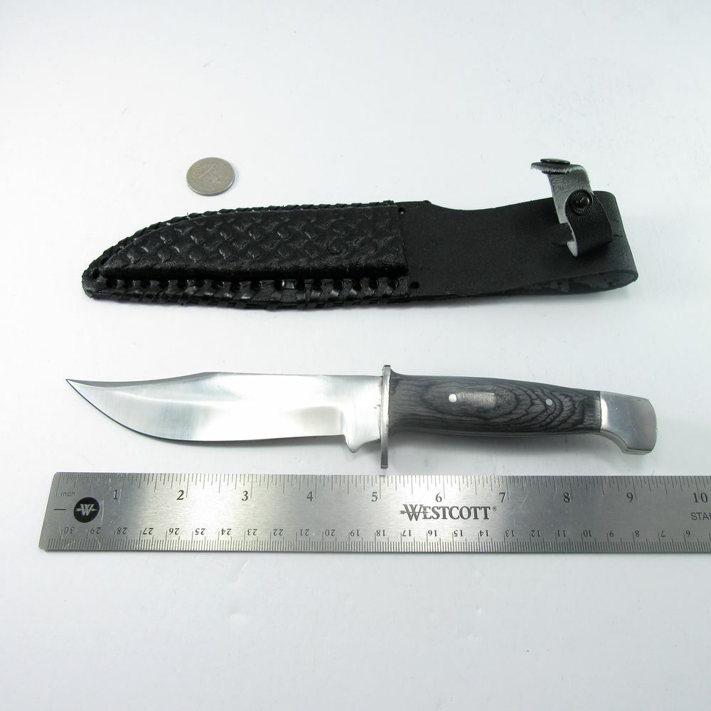 FIXED-BLADE HUNTING KNIFE | Rite Edge Mini Bowie Skinning Blade Black Wood