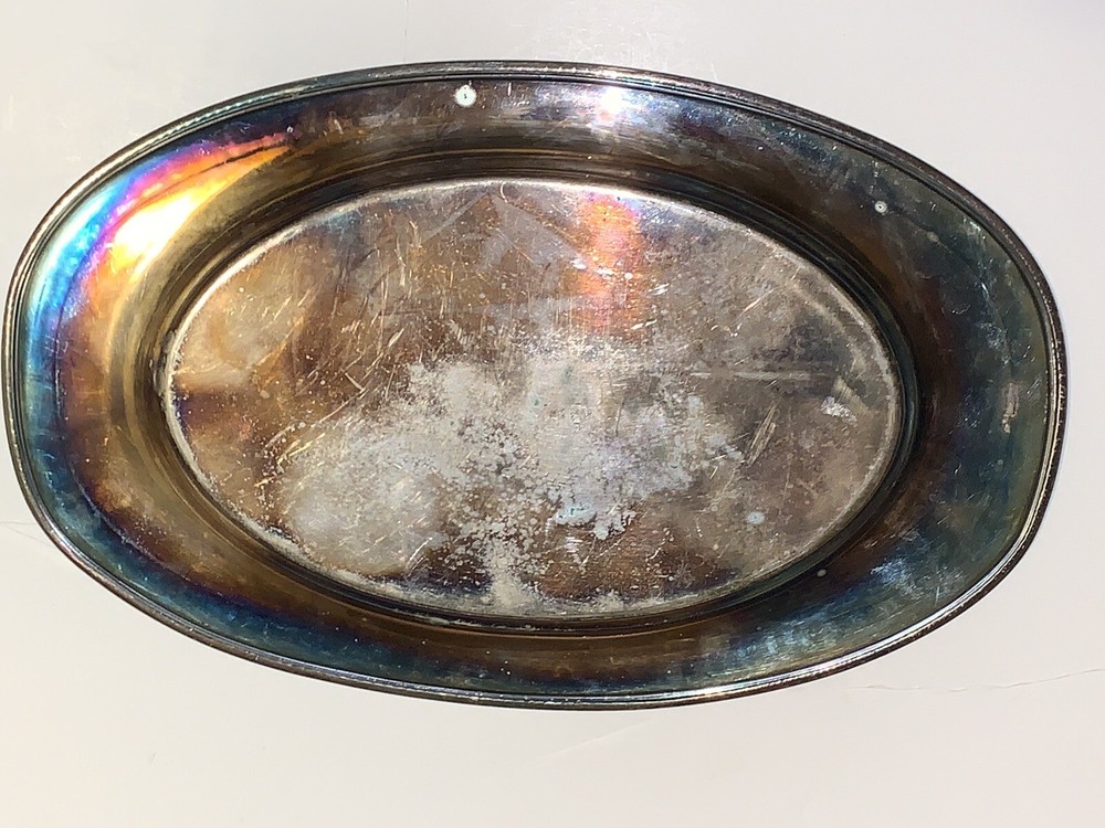 Unknown Untested Hallmark Oval Platter Silver? Plated?