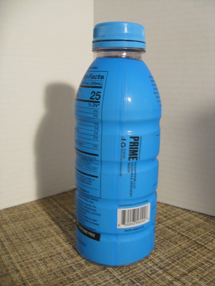Prime Hydration Drink Beverage By Logan Paul- EMPTY Bottle - Blue Raspberry 2022
