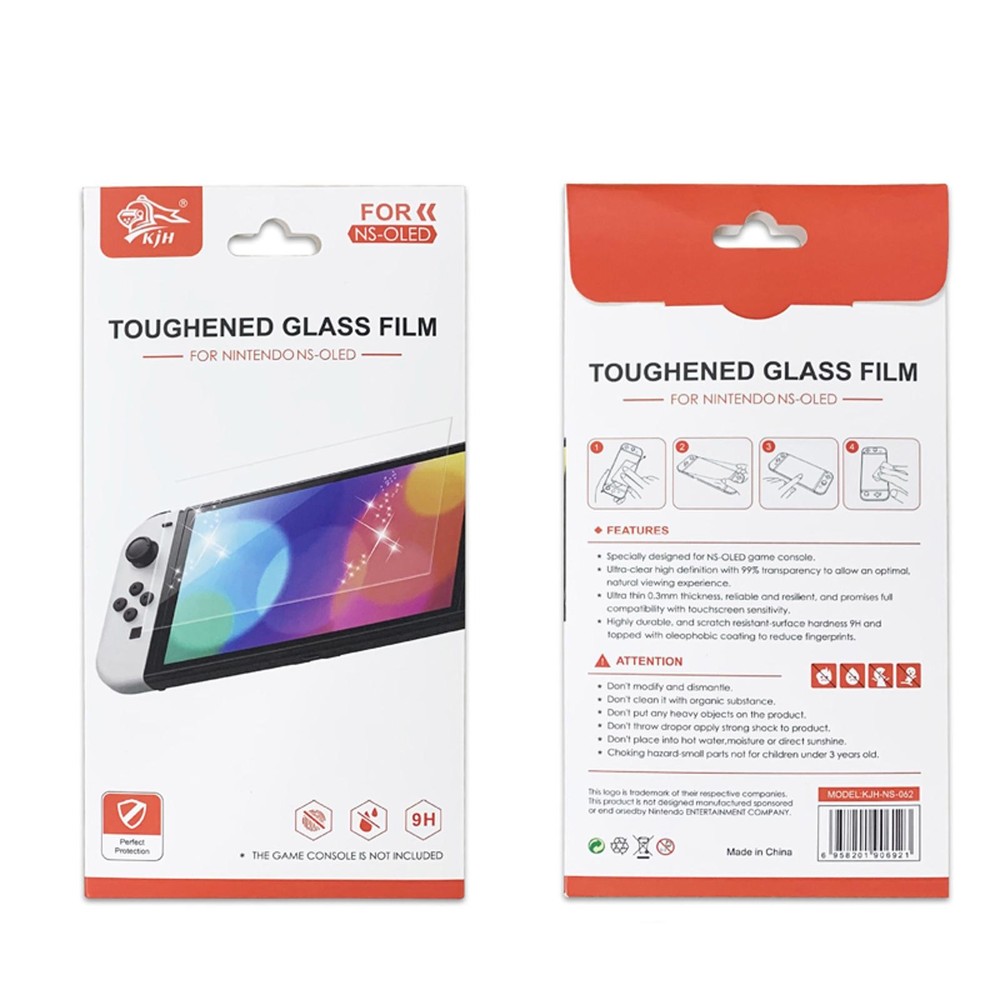 Replacement Tempered Glass Screen Protector Film for Nintendo Switch OLED NS d