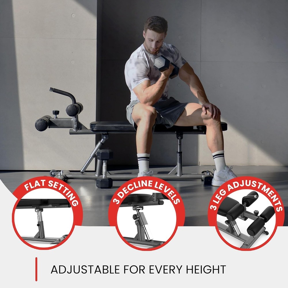 Superior Adjustable Ab Bench - Decline & Flat Position for All Workout Styles