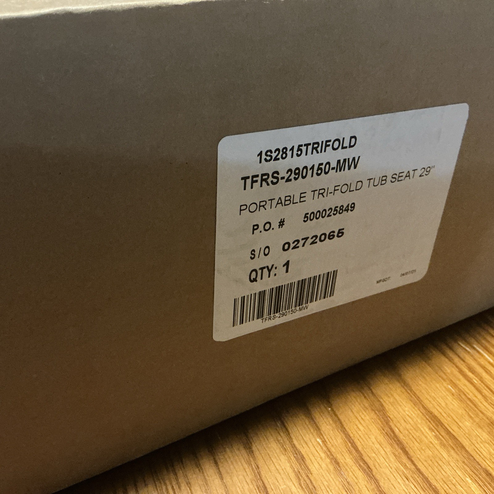 Freedom Portable Tri-Fold Tub Seat 29"x15" Stainless Steel TFRS-290150-MW