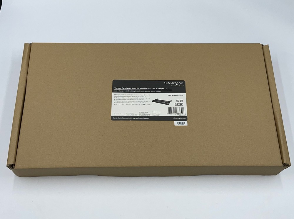 StarTech CABSHELFV1U 1U Server Rack Shelf. New.
