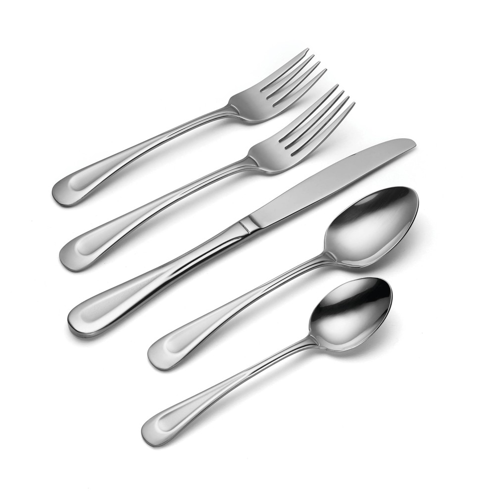 Satin Sand Dune Flatware, 45 Piece, Multi