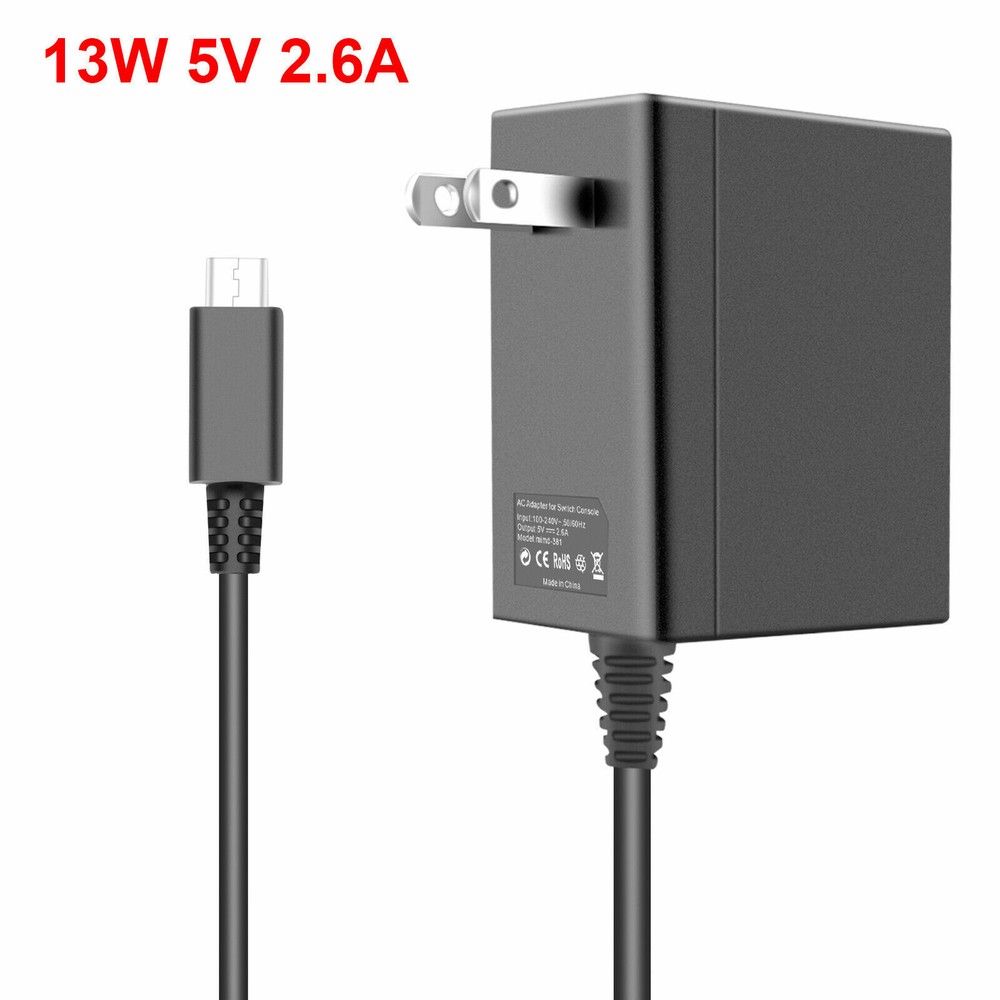 Type C Cable 2.4A For Nintendo Switch or LITE Fast Charging Charger AC Adapter