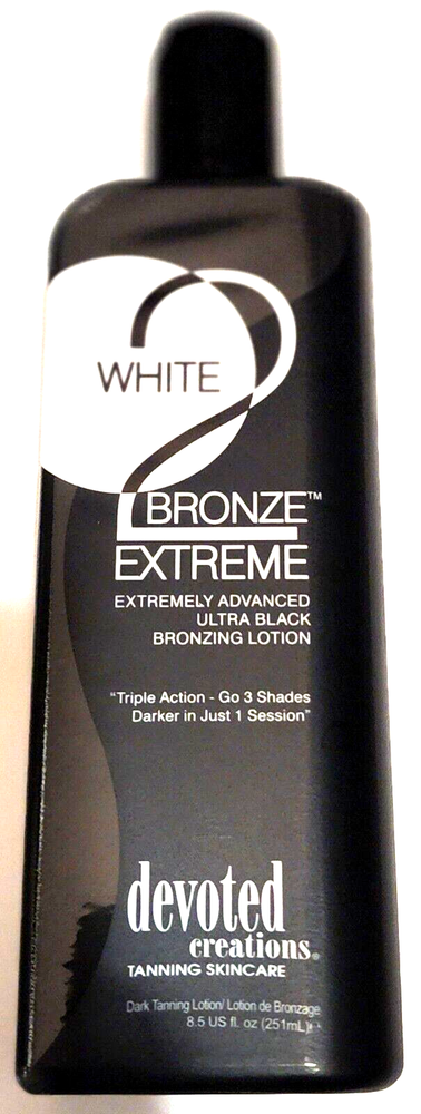 Devoted Creations White 2 Bronze Extreme Black DHA Bronzer Tanning Bed Lotion