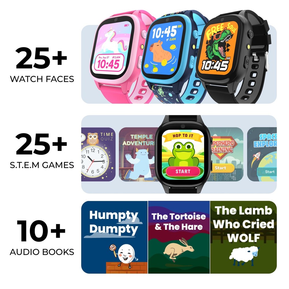 4 , Educational Tech – 25+ Games, Selfie , Audiobooks, Step Tracker, Water‑Re...