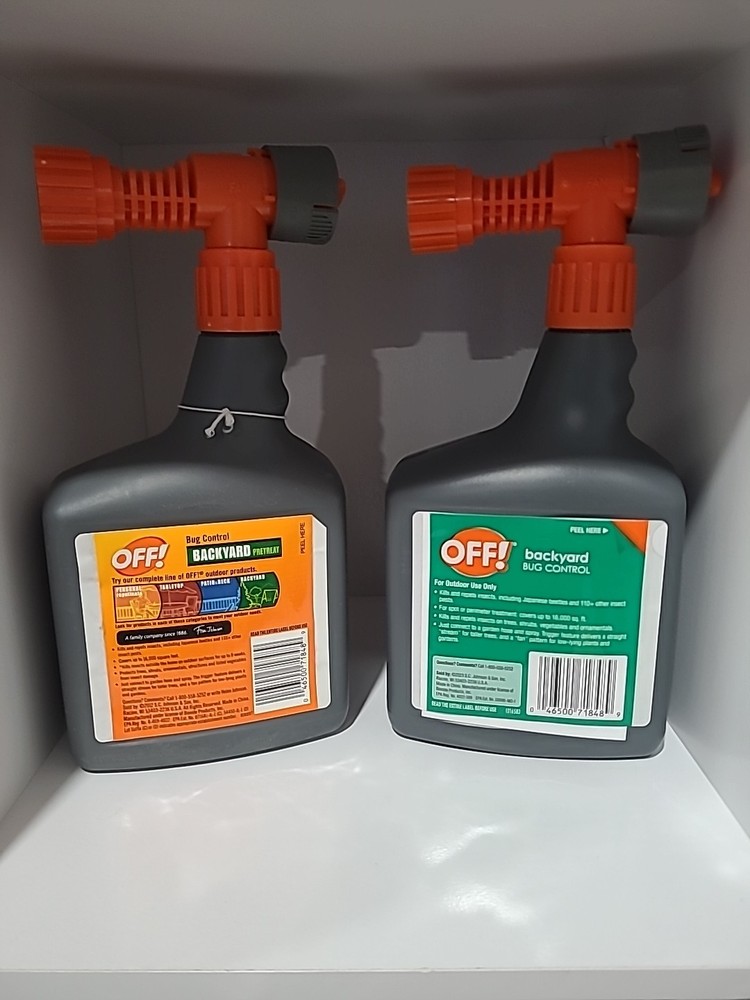 2 Pack OFF Bug Control Backyard Pretreat Protection Insect Killer Spray 32 fl oz