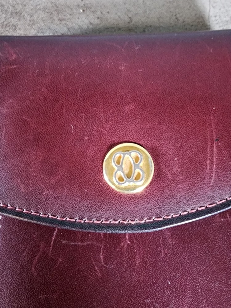 Vintage BOSCA Brown Leather Multi Use Pouch Case 7" Long