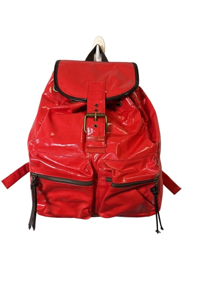 BODEN Backpack Red Coated Canvas