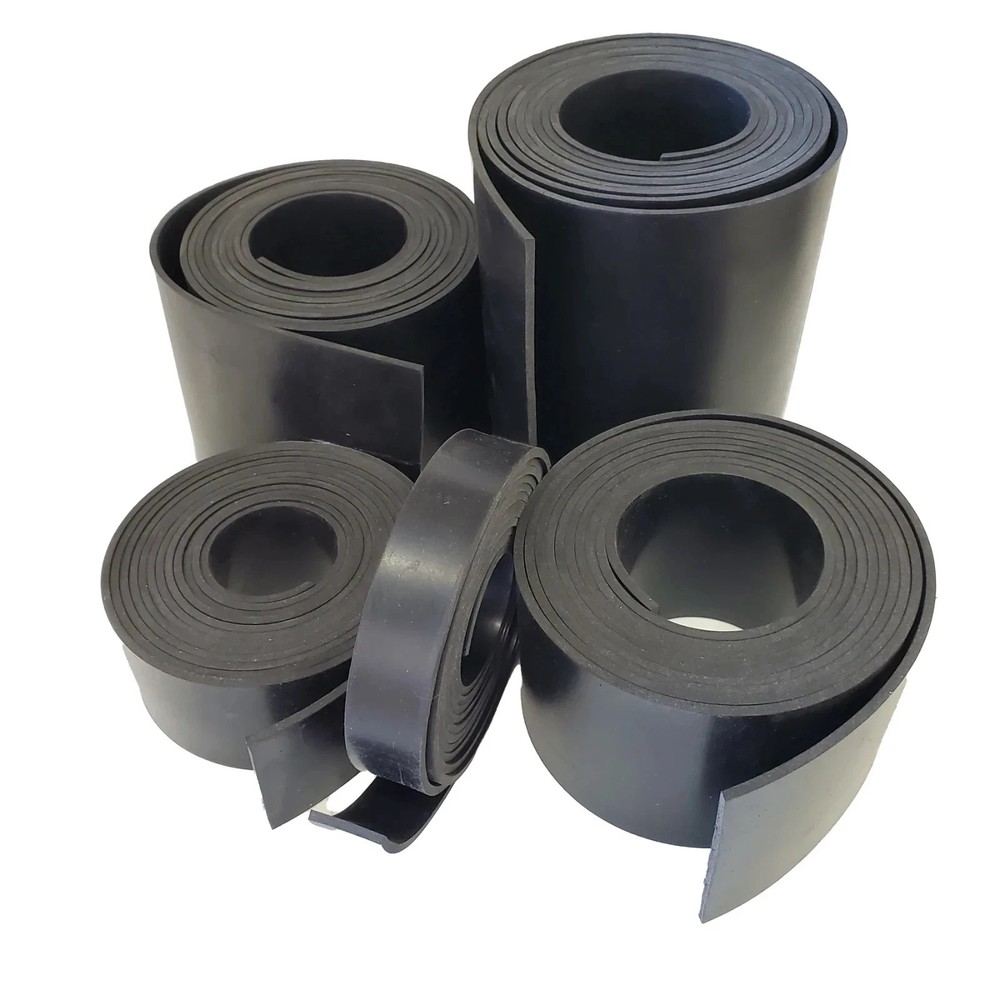 Black EPDM Rubber Sheet Strip 36" Long 60A Durometer (choose width/thickness)