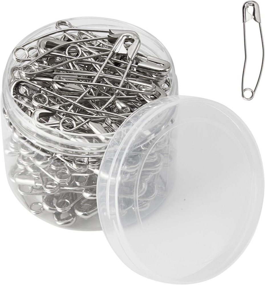 Quilting Curved Safety Pins for Quick Basting, Size 3, 100 Count