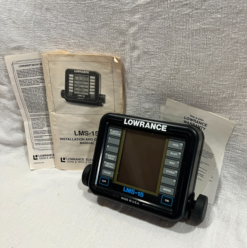 Lowrance LMS-15 GPS Depth Finder ,with Instructions