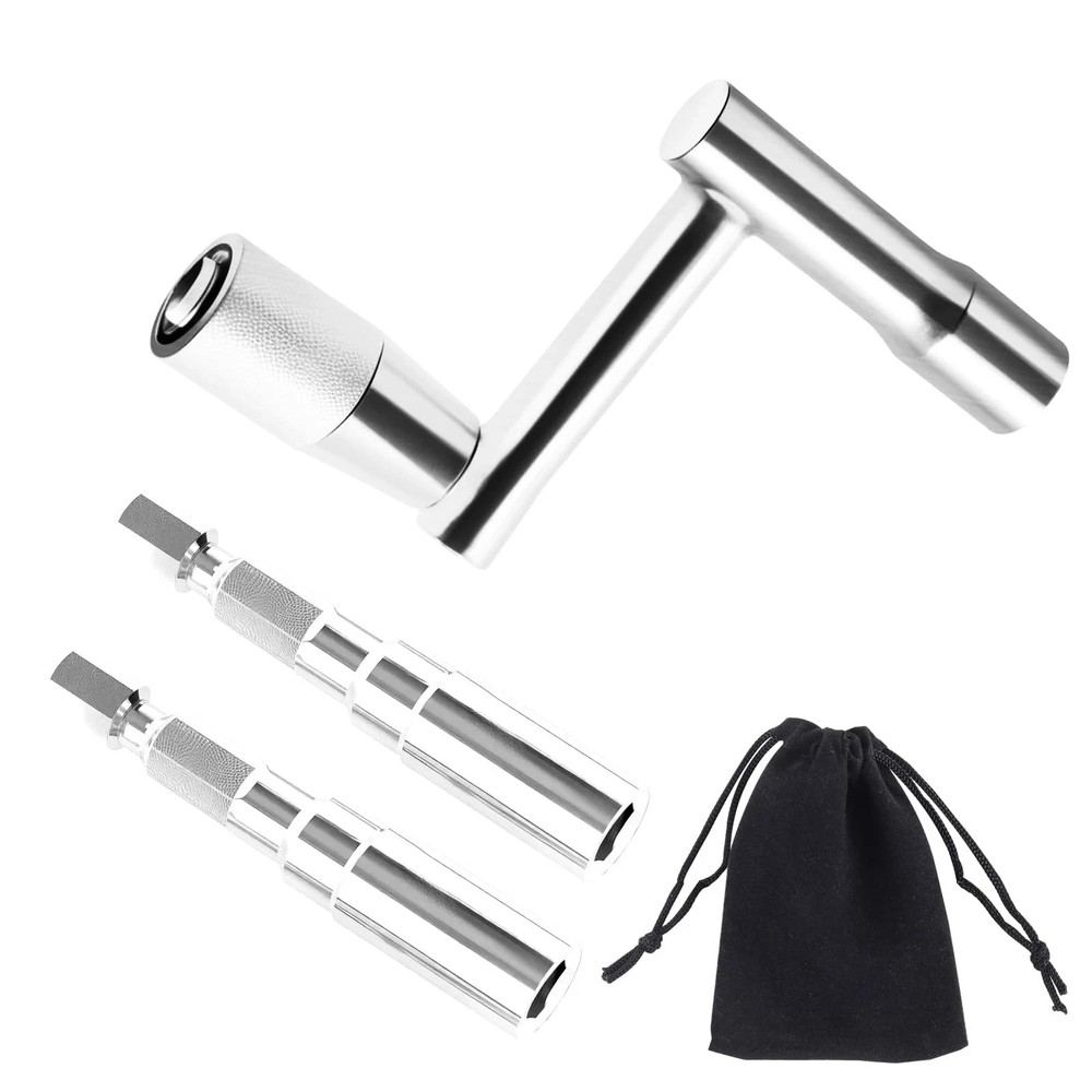 Drum Key Set 3pcs â€“ 2 Drill Bit Drum Tuning Keys for Power Drill + Z-Type, Pe