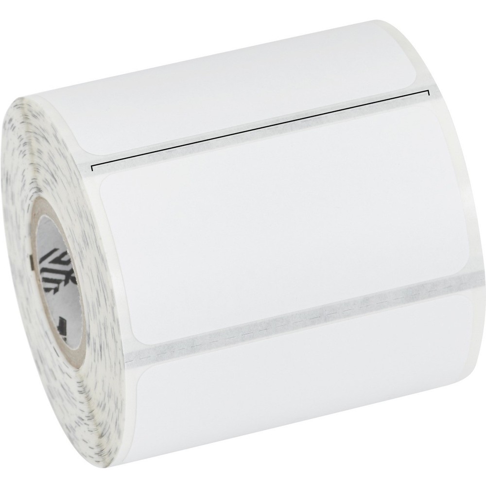 Zebra 10025486 8000D Lab 2"" Width x 1"" Length - Permanent Adhesive - Rectangle