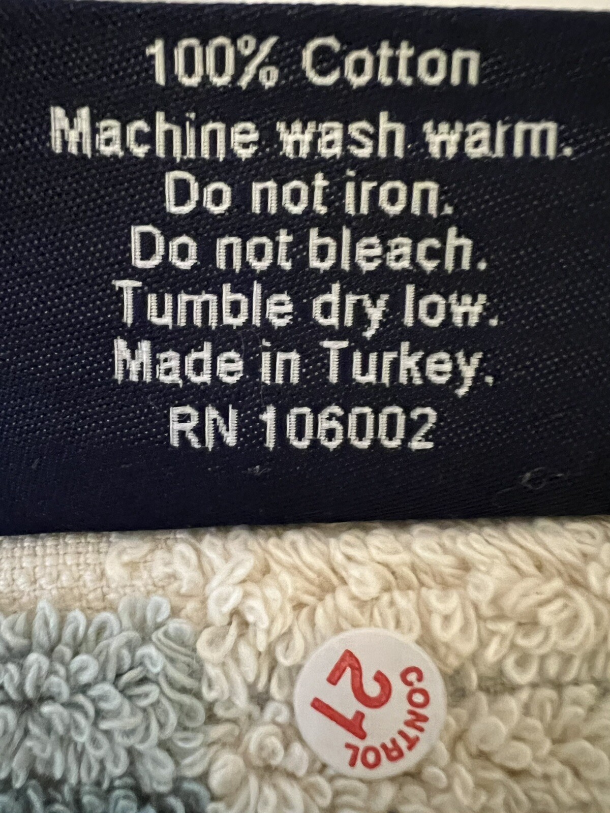 Brooks Brothers 2 Bath 2 Hand Premium Turkish Towel Set Tiles Ocean Blues Ecru