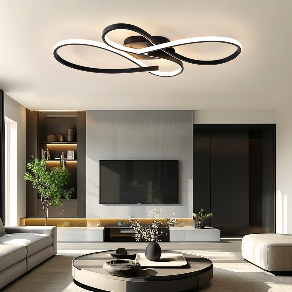 Modern LED Ceiling Light, Dimmable LED Chandelier Flush Mount Ceiling Lights,...