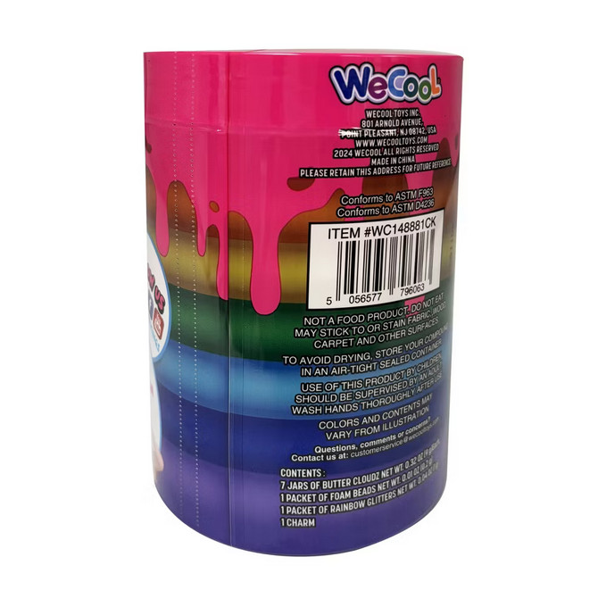 Compound Kings Rainbow Cotton Candy Layered Jar: Creative Thinking Slime kids
