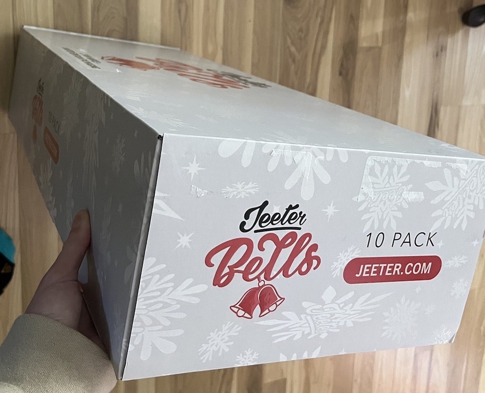 Empty Jeeter Bells  Promo Display Box