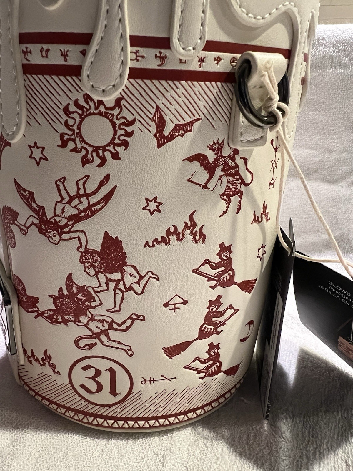 Hocus Pocus Black Flame Glow Candle Crossbody Bag