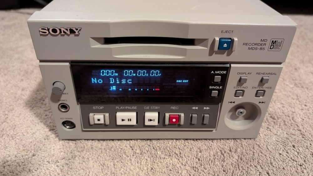 SONY MD RECORDER MDS-B5 Mini Disk Player Recorder